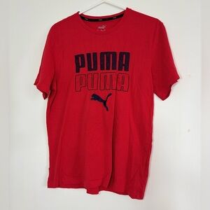 ✨ Puma Red Graphic Logo T-Shirt - Medium ❤️